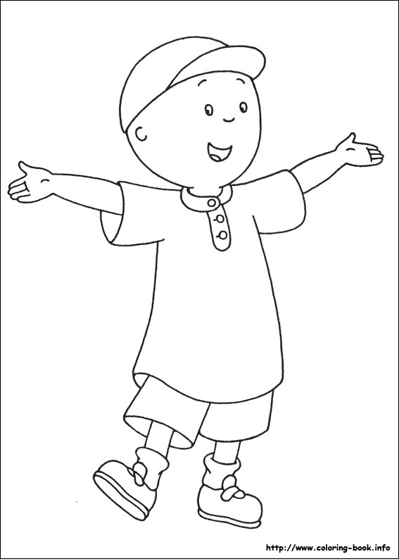 Plansa de colorat cu Caillou 32 26